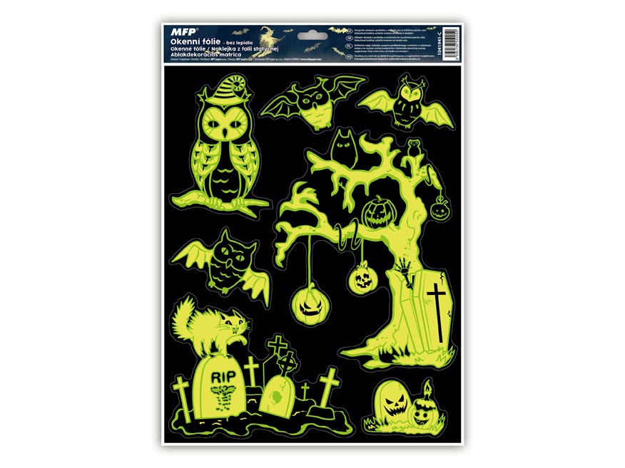 Okenní fólie halloween svítící HA002 30x42cm - Obrázek 3