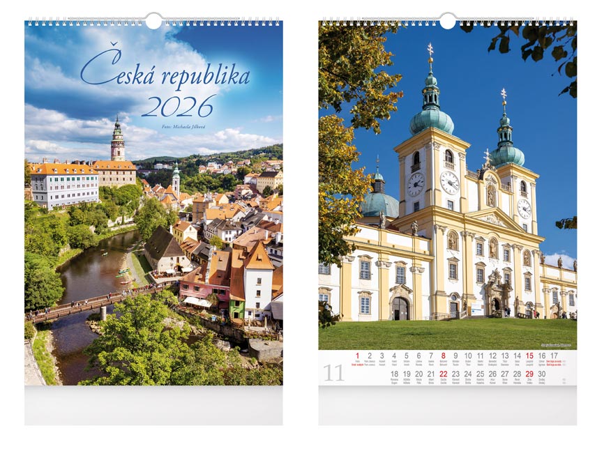 Kalendář 2026 nástěnný Česká republika