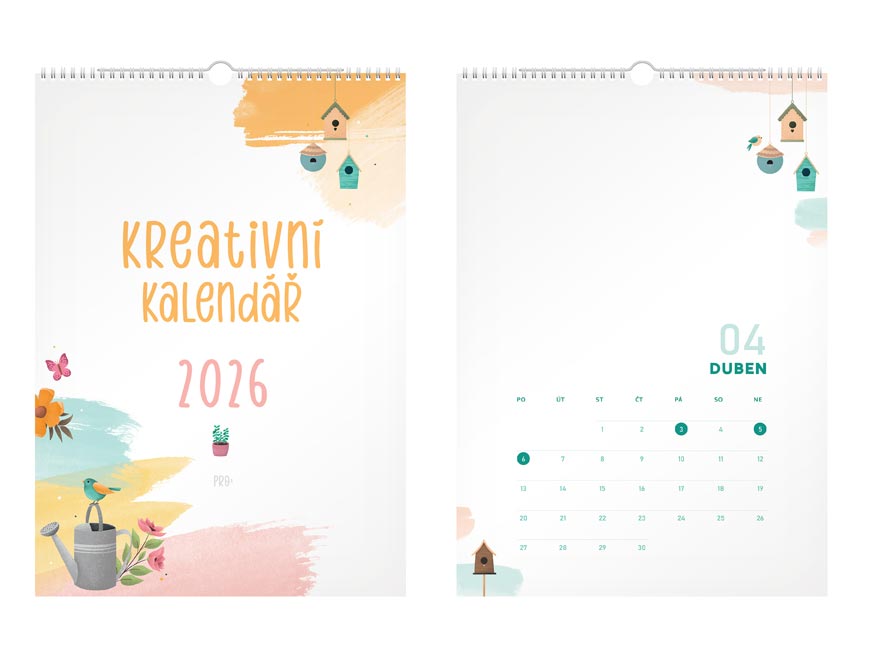 Kalendář 2026 nástěnný Kreativní