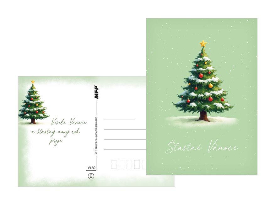 Pohlednice vánoční 180 E matné lamino + lesklý UV lak - Obrázek 4