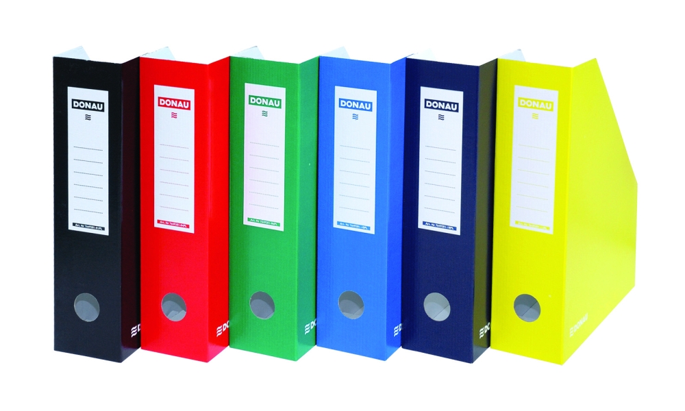 Archivní krabice Donau, seříznutá, 7,5 cm, červená - Obrázek 2