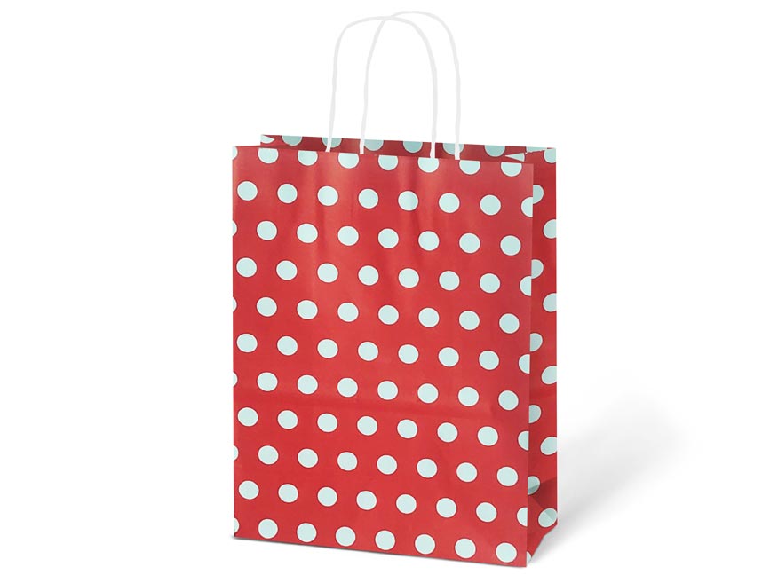 Taška MFP dárková kraft 245x310x105 puntík mix L - Obrázek 2