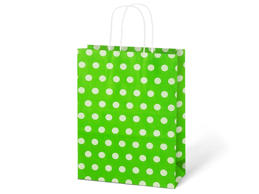 Taška MFP dárková kraft 245x310x105 puntík mix L - Obrázek 3