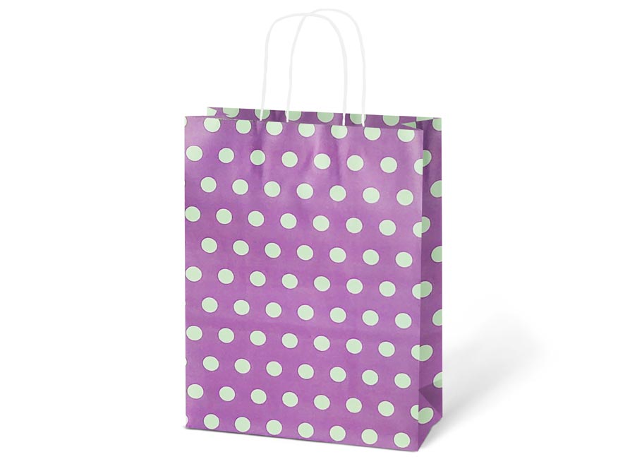 Taška MFP dárková kraft 245x310x105 puntík mix L - Obrázek 4