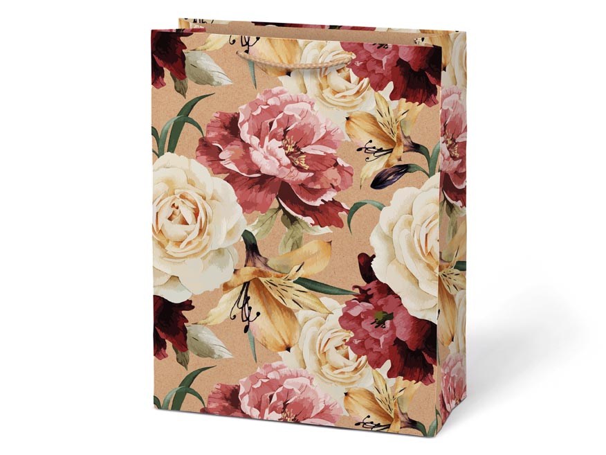 Taška MFP dárková L KRAFT mix č. 3 260x340x140 - Obrázek 2