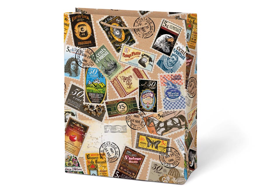 Taška MFP dárková L KRAFT mix č. 5 260x340x140 - Obrázek 2