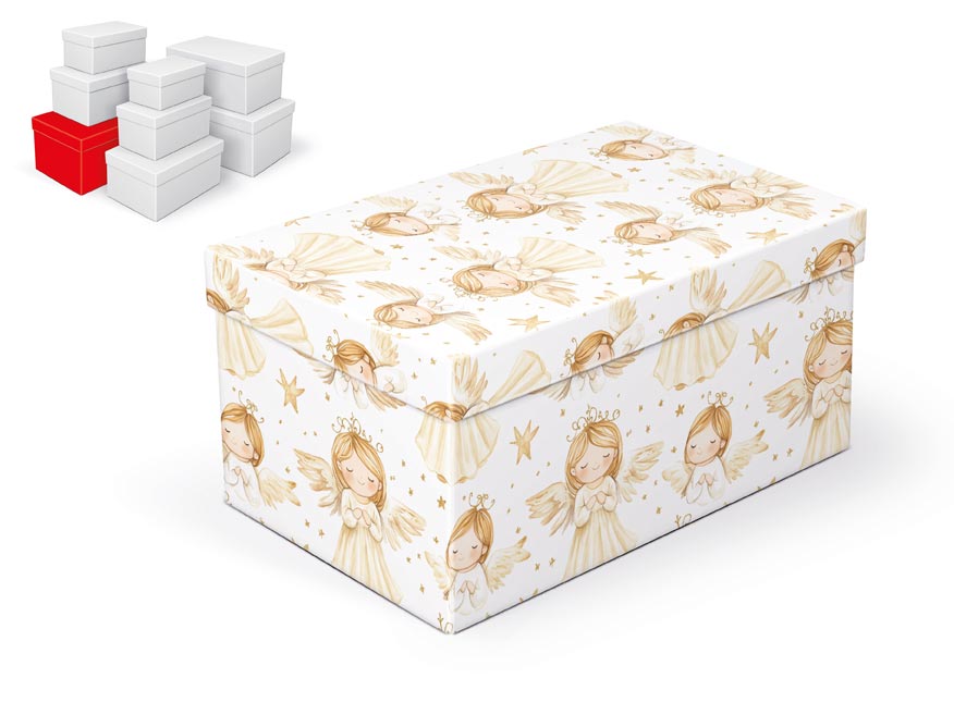 Krabice dárková vánoční B-V011-G 28x18x14cm