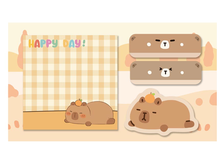 Bloček samolepicí capybara set - Obrázek 6