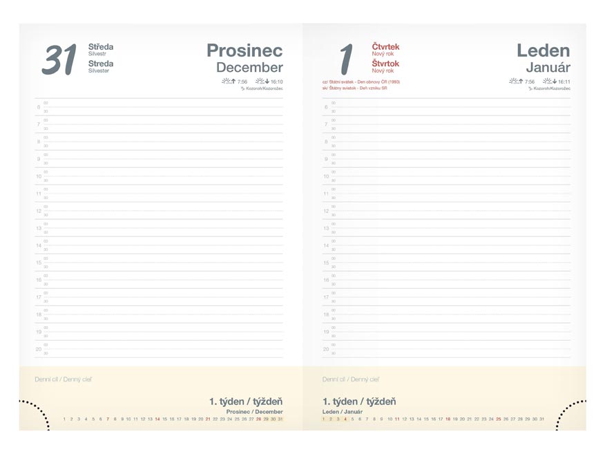 Diář 2026 D801 Lamino 3 s gumkou - Obrázek 2