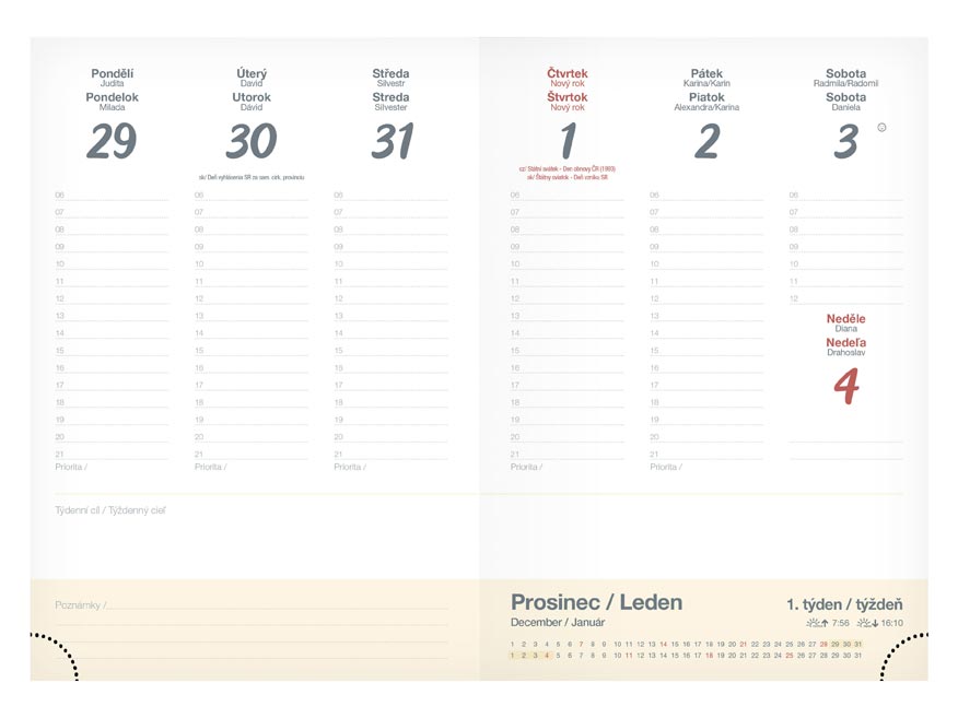 Diář 2026 T805 Lamino 1 s magnetem - Obrázek 2
