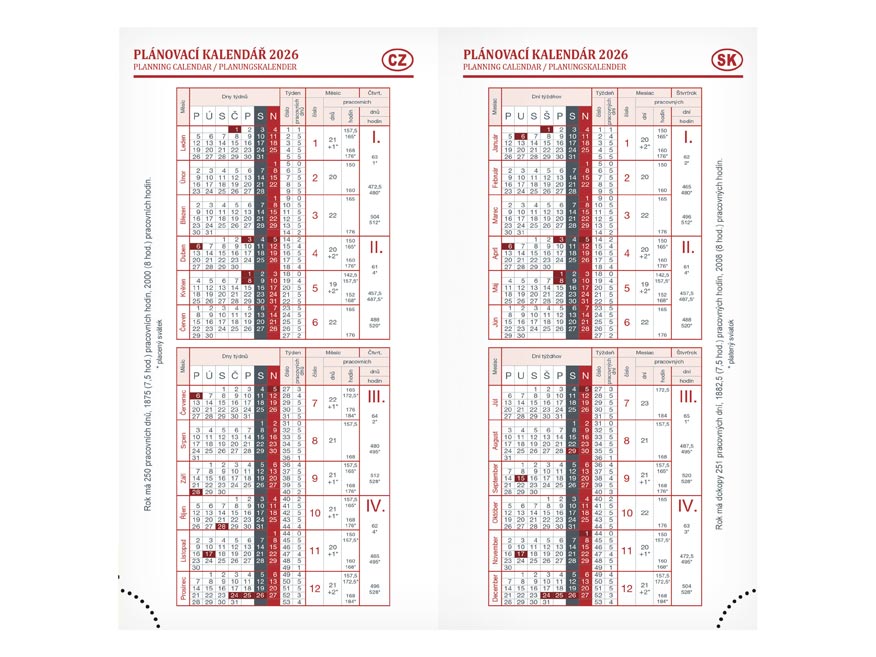 Diář 2026 T806 PU dark brown 90x170mm - Obrázek 4