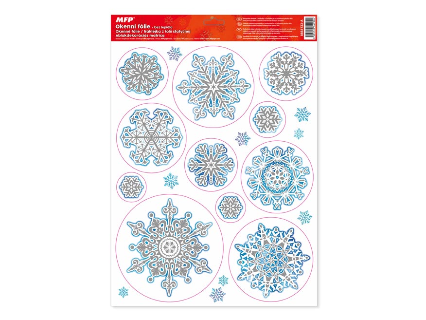 Okenní fólie vánoce glitr VA002 30x42cm - Obrázek 2