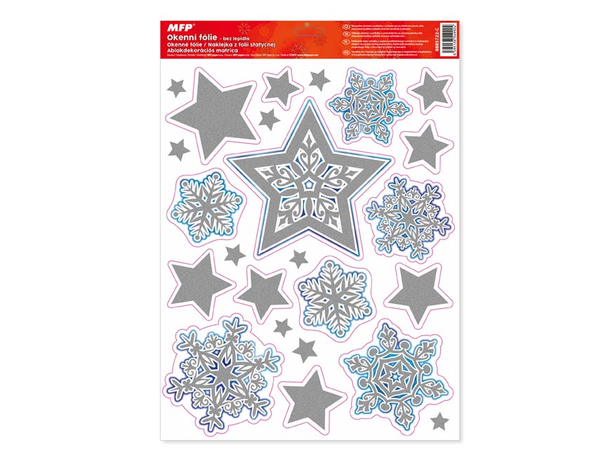 Okenní fólie vánoce glitr VA002 30x42cm - Obrázek 4