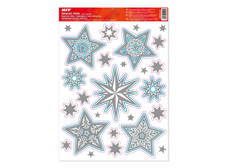 Okenní fólie vánoce glitr VA002 30x42cm - Obrázek 5