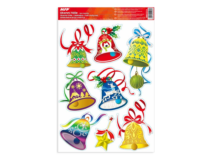 Okenní fólie vánoce glitr VA007 20x30cm - Obrázek 3