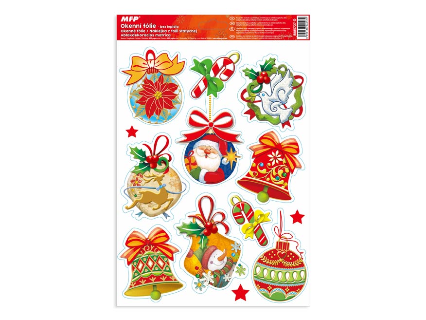 Okenní fólie vánoce glitr VA007 20x30cm - Obrázek 5