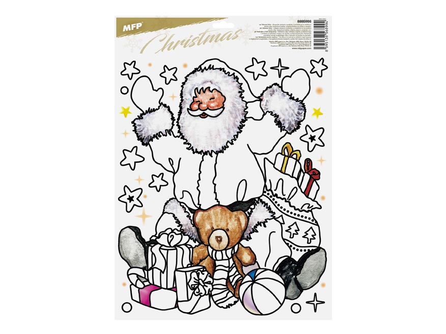 Okenní fólie vánoce vybarvovací WDPX-602 30x42cm - Obrázek 2