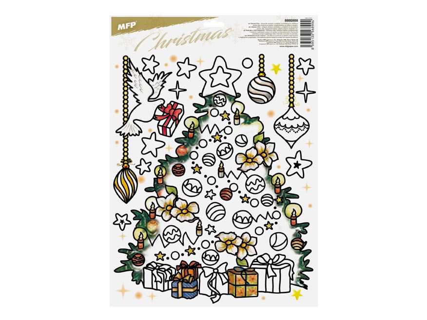 Okenní fólie vánoce vybarvovací WDPX-602 30x42cm - Obrázek 3