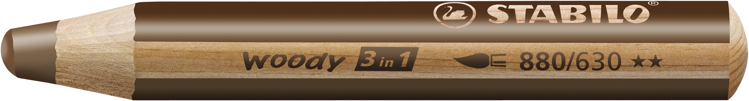 Pastelka Woody Stabilo, silná, hnědá 880/630