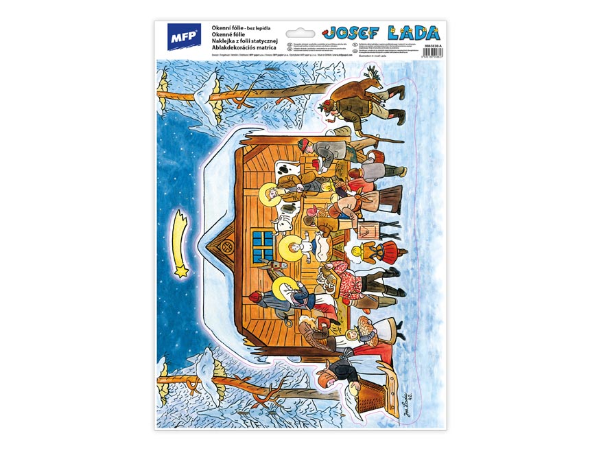 Okenní fólie vánoce Josef Lada VA019 30x42cm - Obrázek 2