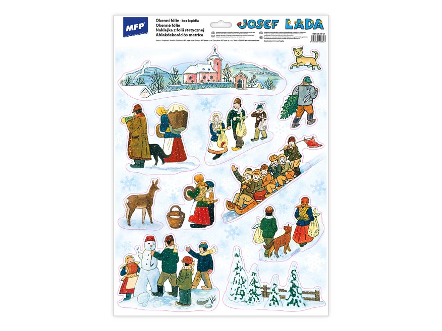 Okenní fólie vánoce Josef Lada VA019 30x42cm - Obrázek 5