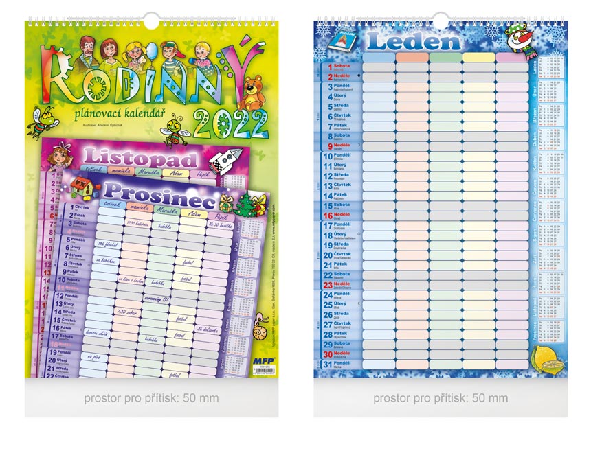 Kalendář 2022 nástěnný Rodinný