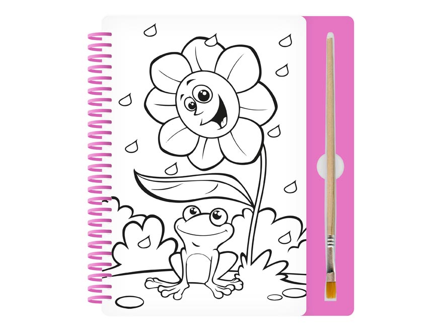 Malování vodou 8B - blok 15x22cm se spirálou 8 listů + štětec - Obrázek 2