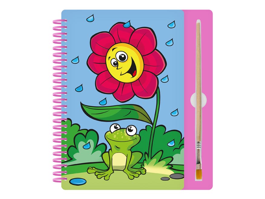 Malování vodou 8B - blok 15x22cm se spirálou 8 listů + štětec - Obrázek 3