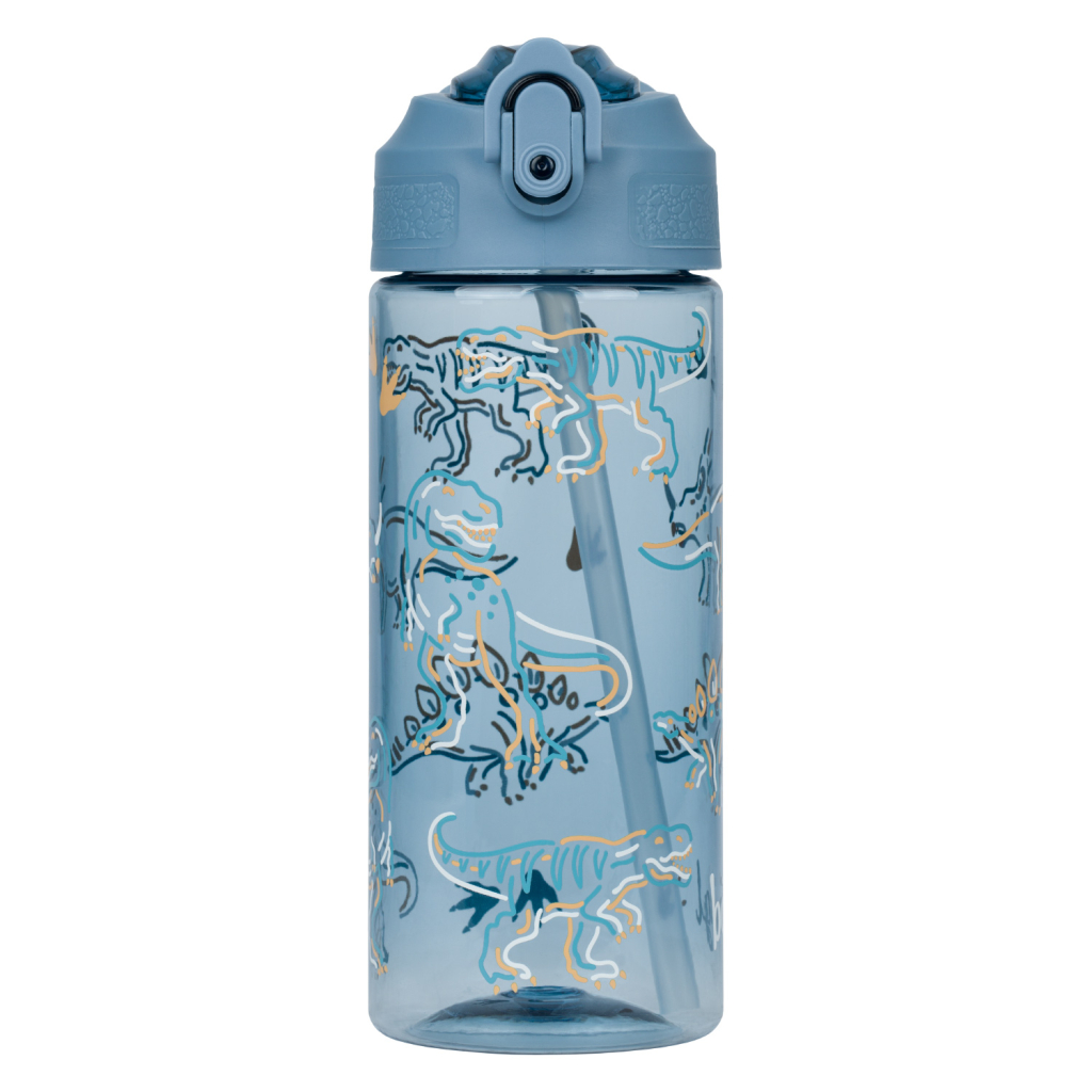 BAAGL Tritanová láhev na pití s brčkem Dino 500 ml - Obrázek 2