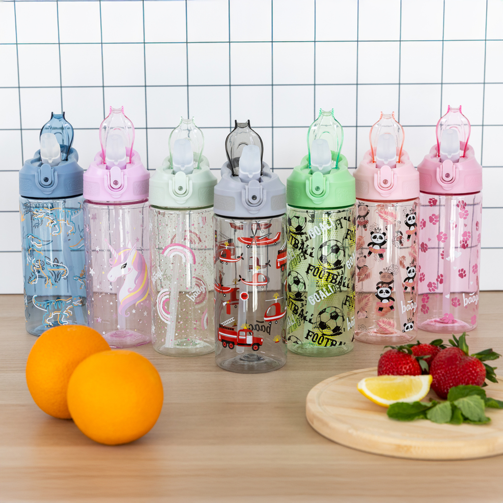 BAAGL Tritanová láhev na pití s brčkem Dino 500 ml - Obrázek 7