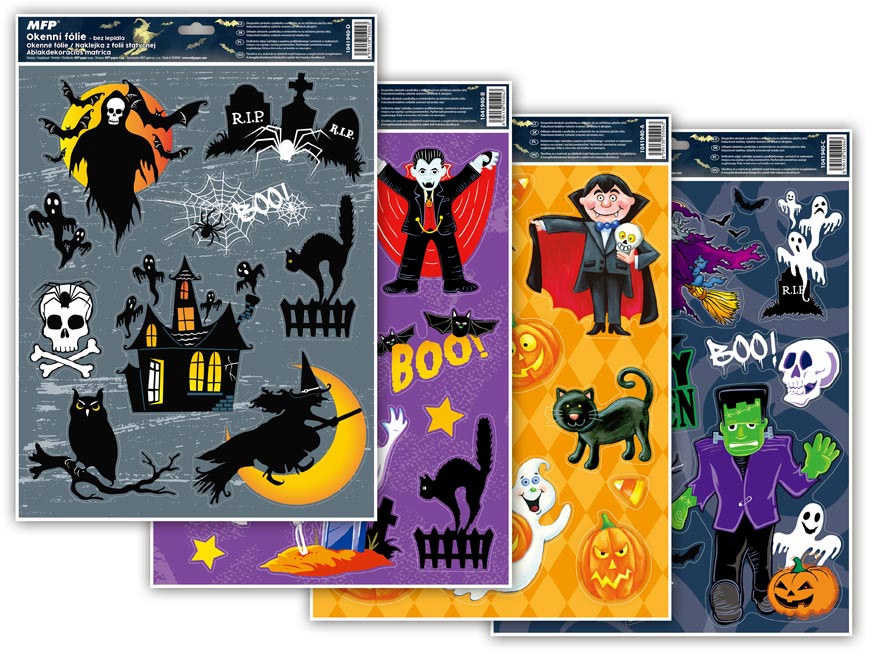 Okenní fólie halloween glitr HA001 30x42cm - Obrázek 2