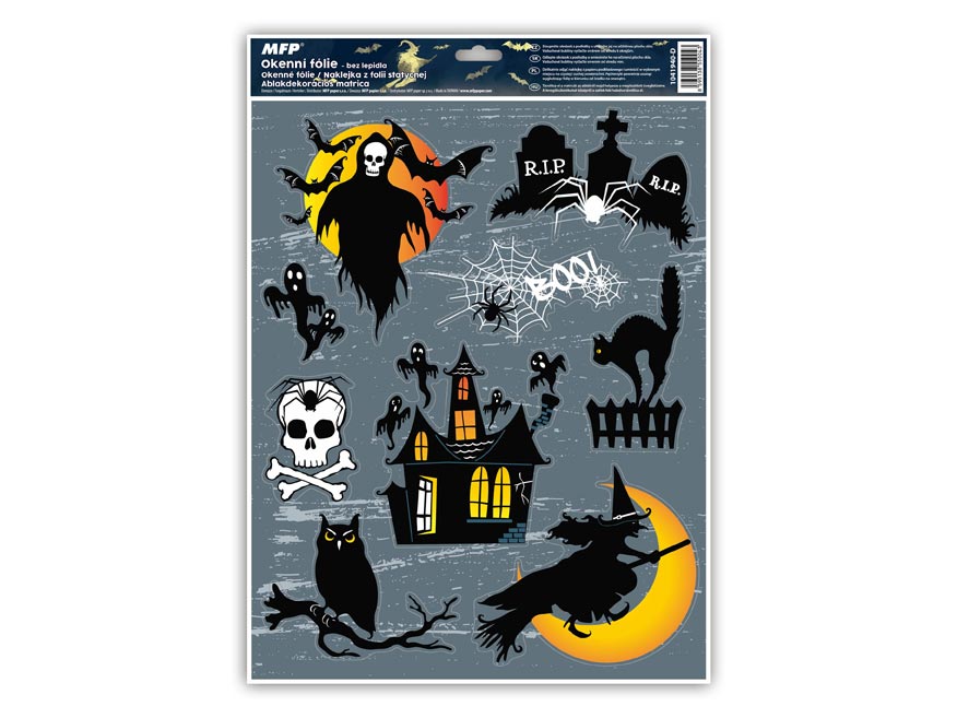 Okenní fólie halloween glitr HA001 30x42cm - Obrázek 3