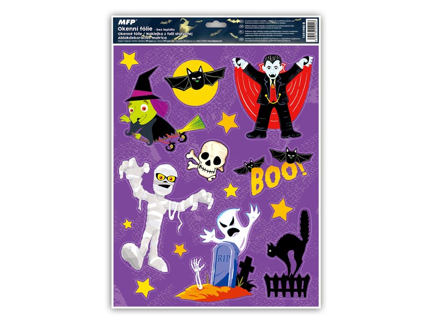 Okenní fólie halloween glitr HA001 30x42cm - Obrázek 4
