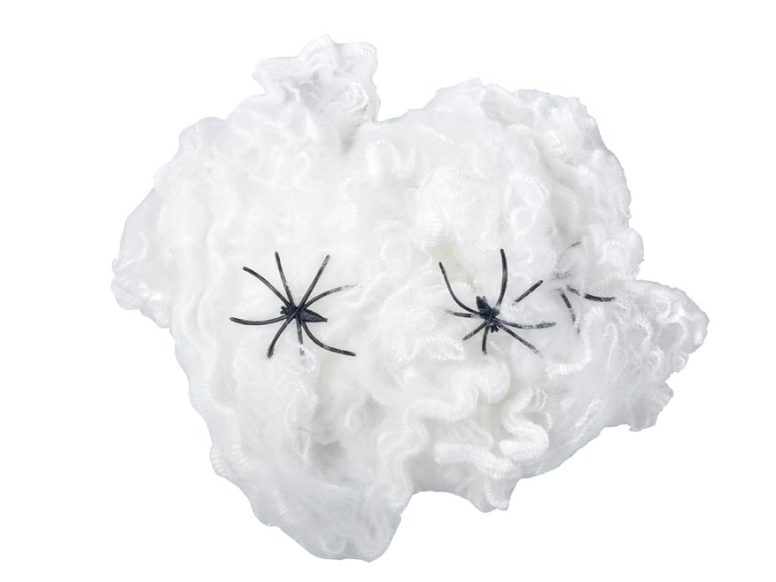 Pavučina svítící s pavouky 28g