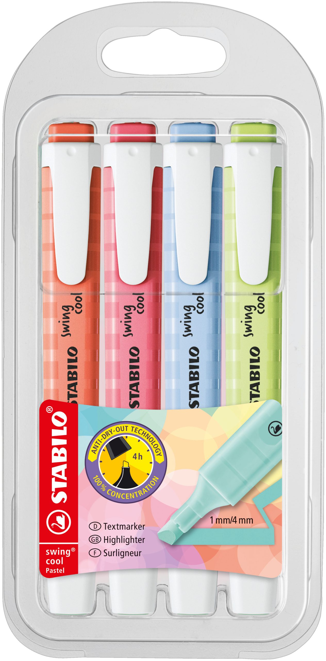 STABILO Swing cool pastel 4 wlt