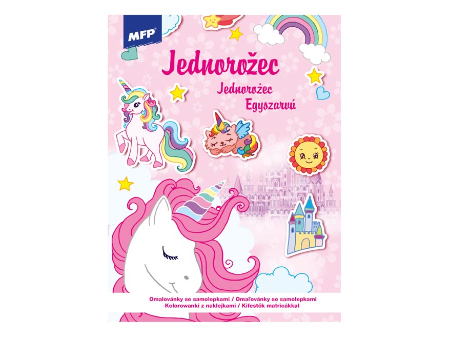 Omalovánky se samolepkami Jednorožec
