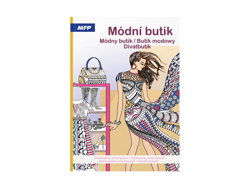 Omalovánky antistresové Módní butik 210x290mm/32s