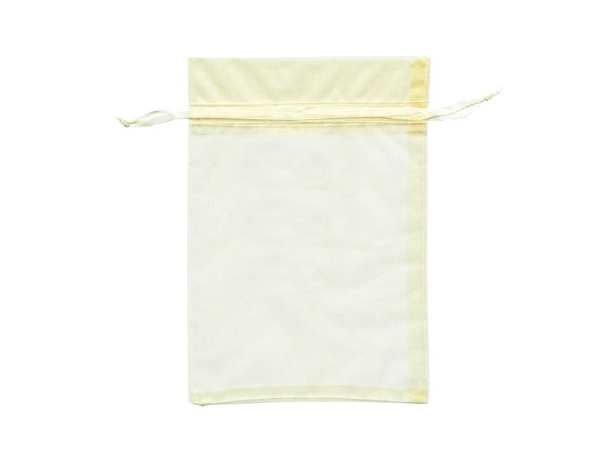 Sáček organza 7,5 x 10cm krémový