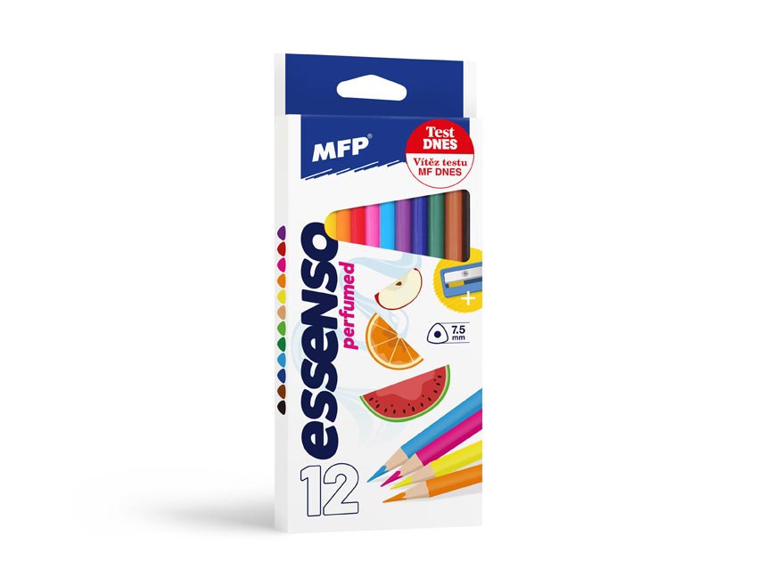 Pastelky MFP 12 ks Voňavé triangular s ořezávátkem - Obrázek 2