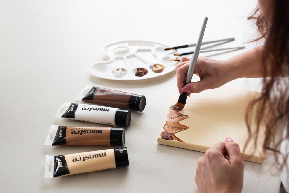 Akrylová barva MFP Maestro 75ml - burnt umber - Obrázek 2
