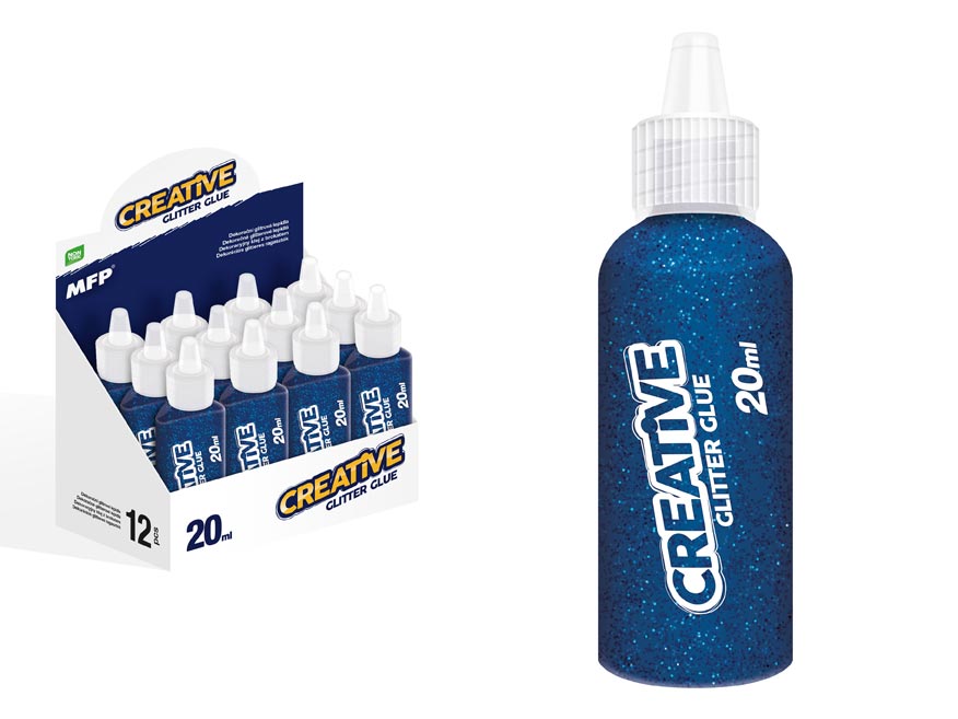 Lepidlo glitrové 20ml modré