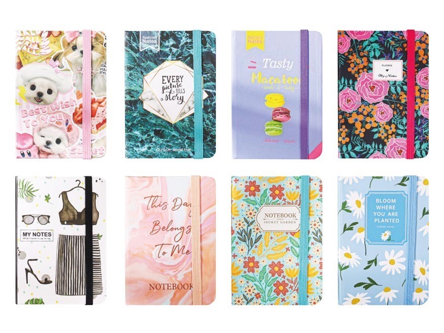 Blok s gumkou A7 80 listů mix č.8 linka