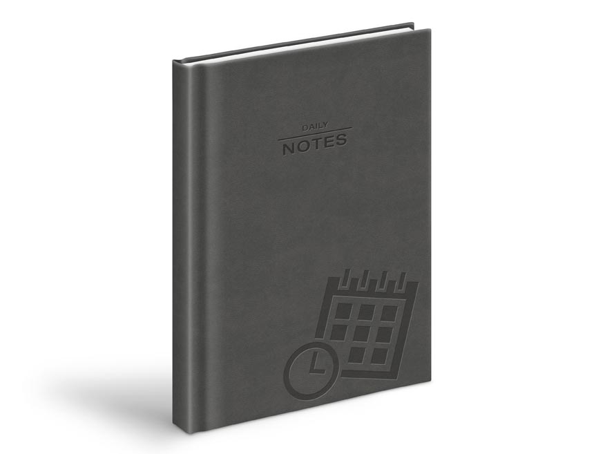Denní záznamy - A5, PU šedý