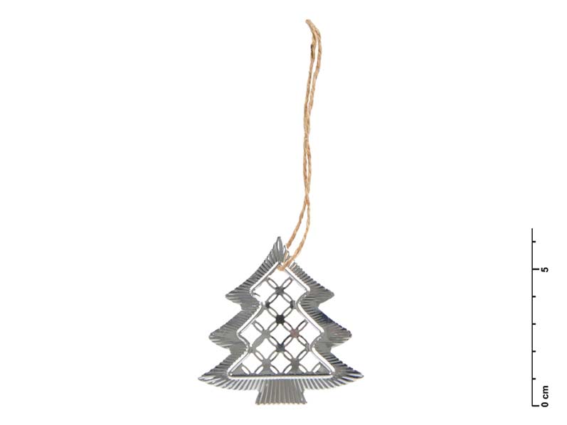 Stromek kov stříbrný 6,5 cm - závěs