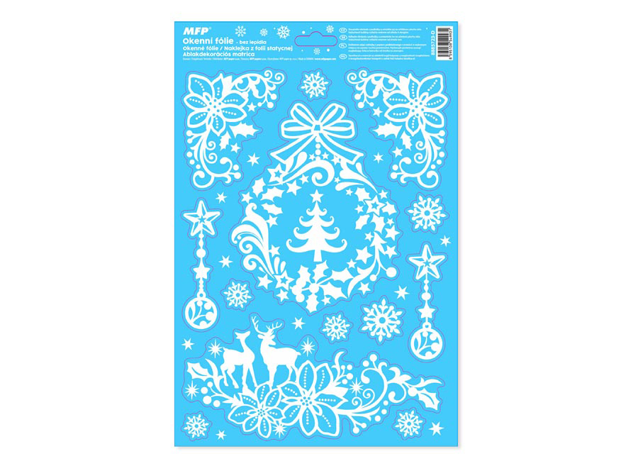 Okenní fólie vánoce glitr VA003 20x30cm - Obrázek 6