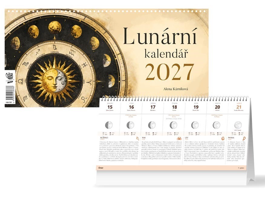Kalendář 2027 stolní Lunární