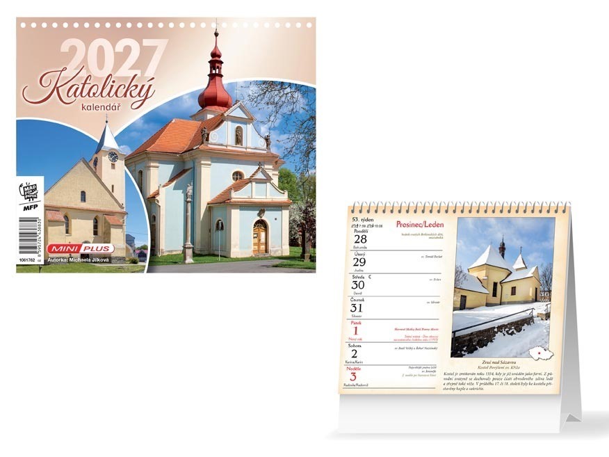 Kalendář 2027 stolní mini Katolický