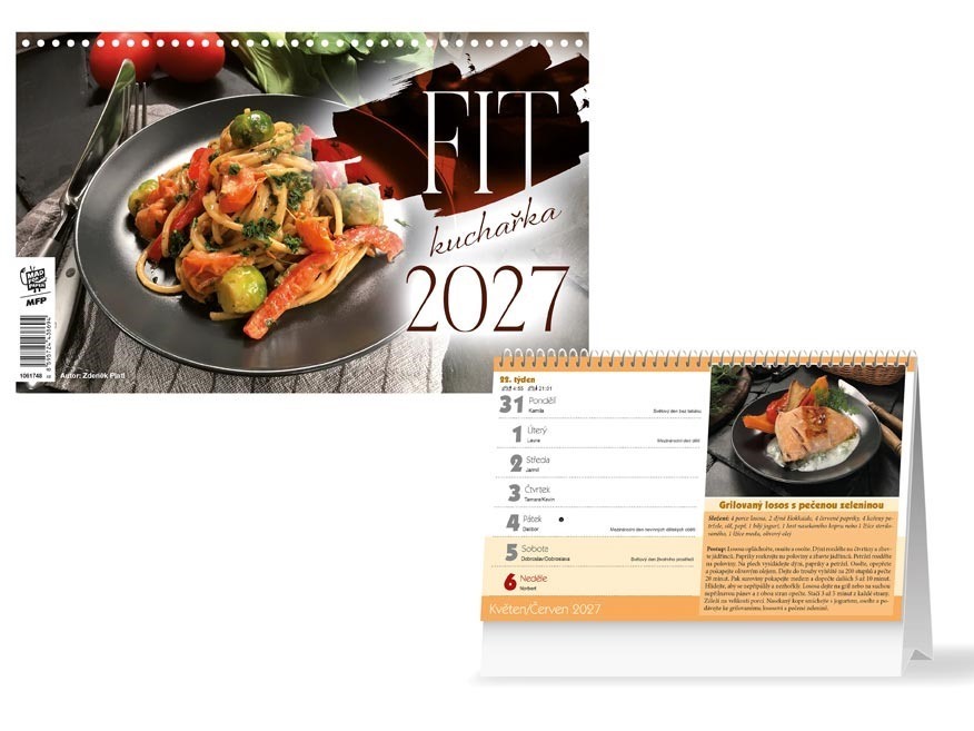 Kalendář 2027 stolní FIT kuchařka