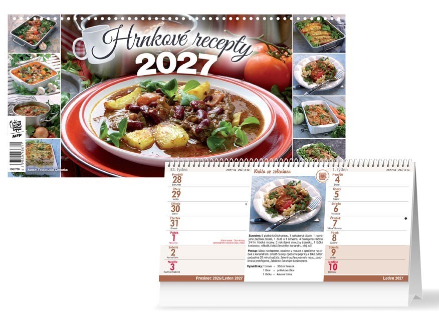 Kalendář 2027 stolní Hrnkové recepty