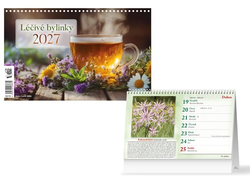 Kalendář 2027 stolní Léčivé bylinky
